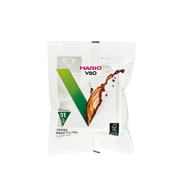 Hario V60 01 Filter Papers   – 100 Bag