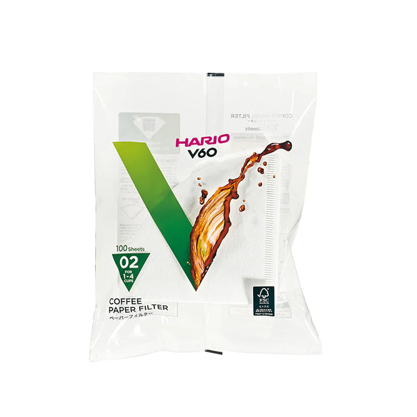 Hario V60 02 Filter Papers   – 100 Bag
