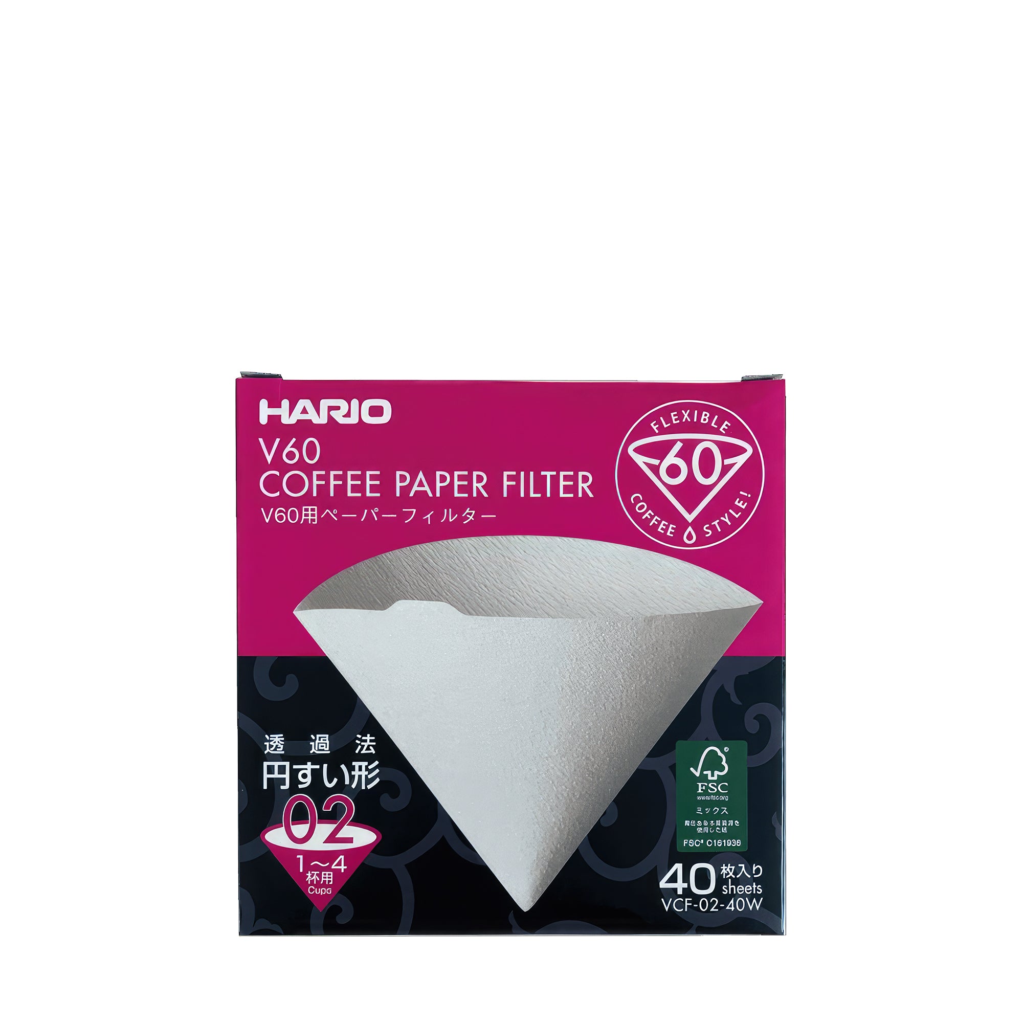 Hario V60 02 Filter Papers   – 40 Box