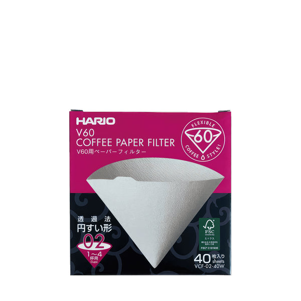 Hario V60 02 Filter Papers   – 40 Box